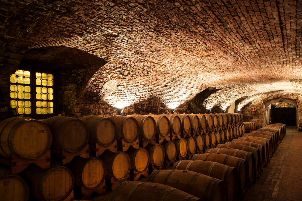 Medieval cellar at Castello di Spessa Medieval cellar